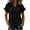 Black, variant on Stralyhd Women's Cotton V Neck T-Shirt Short Sleeve Solid Color Tee Casual Fit Tee Breathable Summer Fashion Tops Army Green XL
