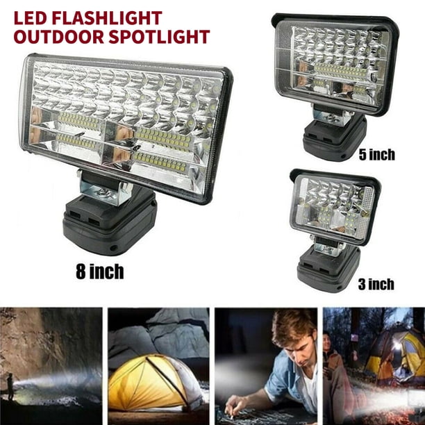 Muyoka Luz de trabajo LED para baterías de litio Makita 14.4 / 18V Luz de trabajo ajustable súper brillante con puerto USB Muyoka Hogar