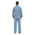 thumbnail image 5 of GLOBAL Men's Long Sleeve Flannel Pajamas Sets 100% Cotton Sleepwear Top and Bottom, Size S-3XL, 5 of 6
