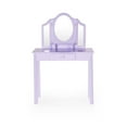 thumbnail image 3 of Guidecraft Kids' Purple Vanity and Stool Set - Lavender: Girls' Princess Desk and Chair with Makeup Mirror and Storage Drawer, 3 of 6