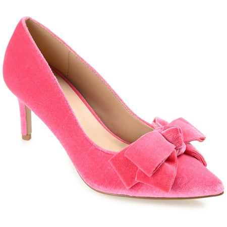 

Journee Collection Womens Crystol Slip On Low Stiletto Pointed Toe Pumps