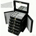 thumbnail image 1 of Boîtes à Bijoux pour Femmes à 6 Couches, Grand Coffre en Cuir de Table, Organisateur de Bijoux avec Tiroirs Amovibles, 1 of 8