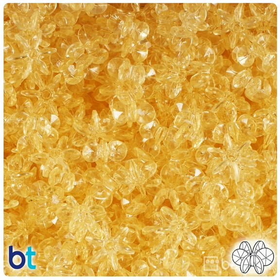 BeadTin Dark Champagne Transparent 12mm SunBurst Craft Beads (450pcs)
