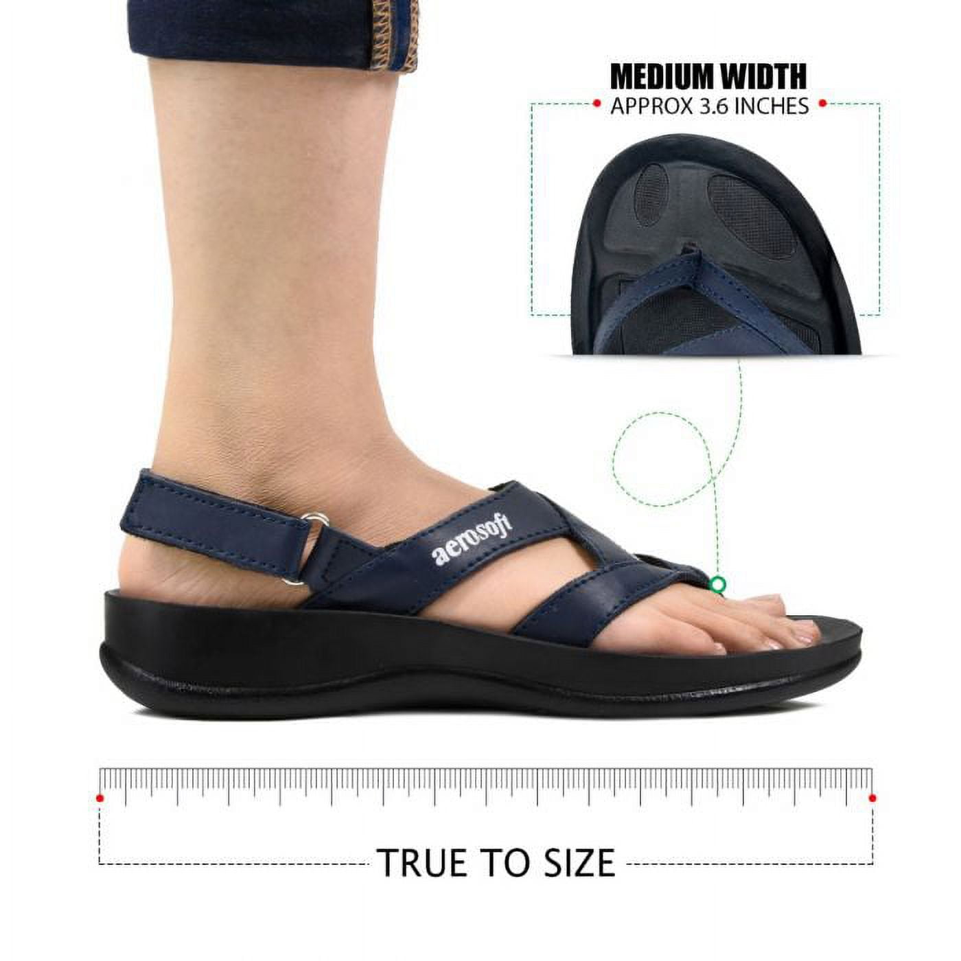 Aerothotic S5904Navy9 Deke - Aerosoft Women Sandals, Navy - Size 9