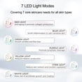 thumbnail image 3 of 7 Color LED Face Mask, Face Massager Rechargeable Wireless Facial Skin Care Mask Gift for Women, 3 of 11