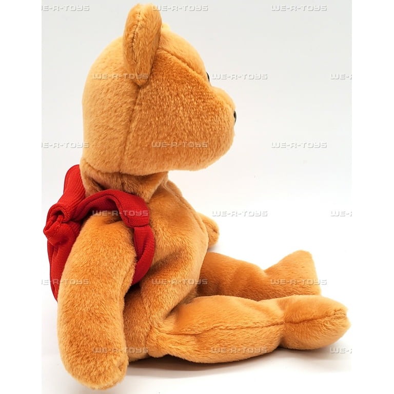 Ty Beanie Babies Books the Bear Red Backpack Back to School Plush