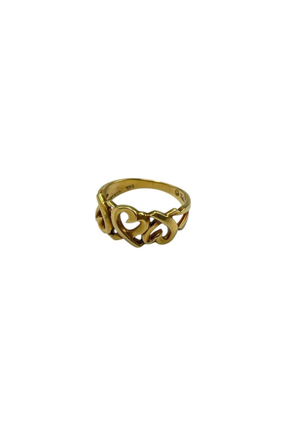 Pre-Owned Tiffany & Co. Triple Loving Heart Ring in 18K Yellow Gold for Women