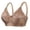 Brown, variant on Purcolt Women's Plus Size Lace Bralettes Full Coverage No Underwire Wireless Bra Double Support Minimizer Bras Comfortable T-Shirt Bras
