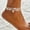 Silvery 009C, variant on Usmixi Ankle Bracelets for Women14K Gold Plated Layered Glitter Anklet Rhinestone Anklets Layered Anklet Bracelets Boho Summer Beach Anklet Online Shopping