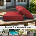 thumbnail image 5 of POCASSY 6" Thick Outdoor Chair Cushions, 22" x 24" x 6" Outdoor Cushions for Patio Furniture, Deep Seat and High Back Cushion for Patio Rocking Dining Chair and Couch, Orange, 5 of 12