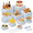 10" 9" 8" 7" 6" 5" 4" 4" 3" 3", variant on 10 White Buffet Risers With Mini Sign And Marker Food Display Stands For Table Party Catering Dessert Collectibles Cube Nesting B