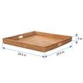thumbnail image 4 of Kouboo La Jolla Square Rattan Jumbo Sized Centerpiece and Ottoman Tray, for Coffee Table, Breakfast, Drinks, Snack, Bread, 4 of 7