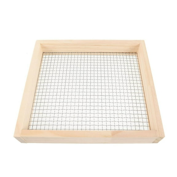 SDFGTstore Wood Garden Sand Sieve Filter for Compost Soil Stone Mesh Square Sand Sifter