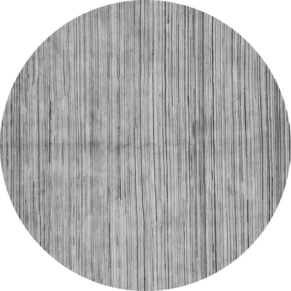 Ahgly Company Indoor Round Oriental Gray Modern Area Rugs, 4' Round