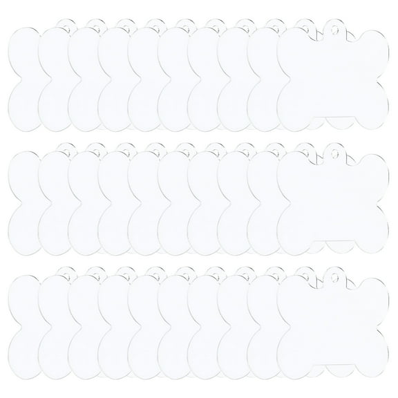 Uxcell Acrylic Ornament Plastic Clear Blank Christmas Tree Ornament Transparent Pendant Decoration 1mm Thick 30 Pack