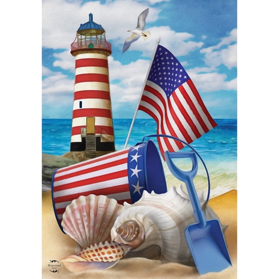 Briarwood Lane Summer House Flag 40x28 For Outdoor Sea To Shining Sea For Summer House Flag
