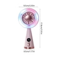 thumbnail image 3 of Ventilador portátil de mano | Ventilador personal recargable por USB con 5 velocidades, luces LED y pantalla numérica, 3 of 6