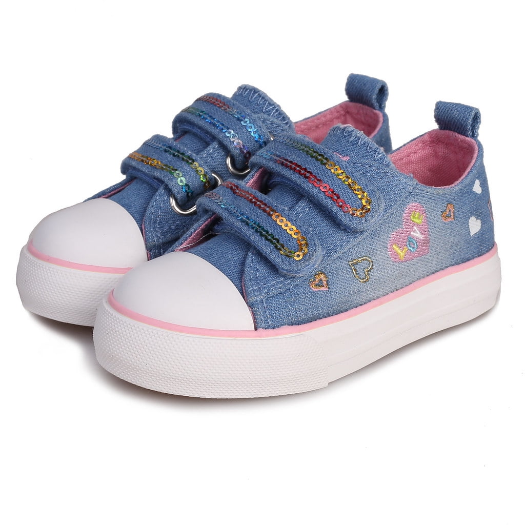 Weestep Toddler/Littke Kid Girls Glitter School Casual Sneakers