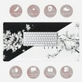 thumbnail image 6 of Cherry Blossom XXL Mouse Pad Large Anime Desk Mat Black White Gaming Mouse Pad Mat (31.5x15.7in), Smooth Surface Non-Slip Base Stitched Edges Large Mouse Pad Keyboard Mat for Desk Pc Gaming Mousepad, 6 of 6