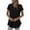Black, variant on Plebaso Womens Short Sleeve Shirts Pleated Round Neck Summer Casual Dressy Blouses Flowy Tunic Tops