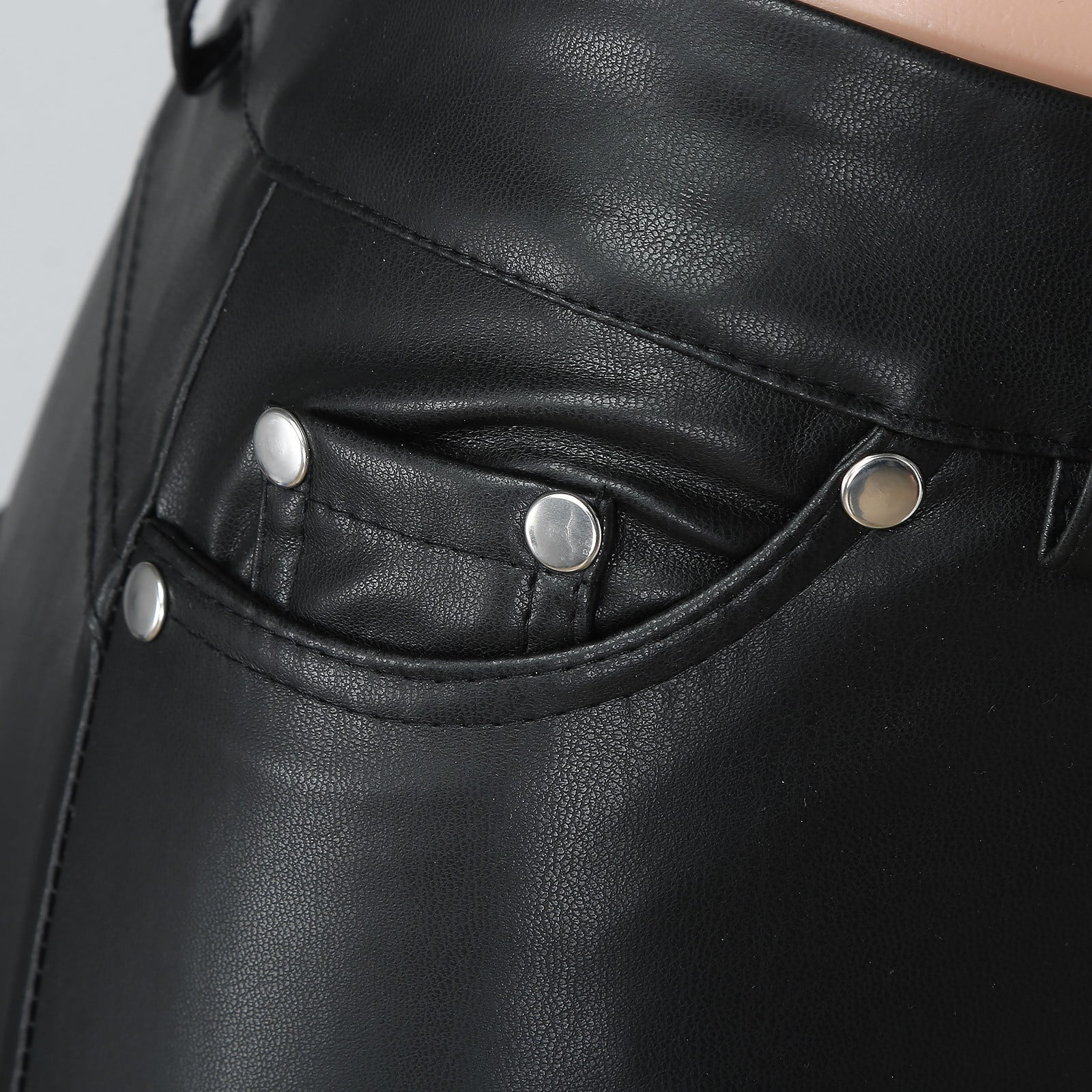 iHPH7 Leather Leggings for Women Faux Leather Leggings Pleather Leggings High Waist Tummy Control Leggings Womens Leather Pants Faux Leather Pants Womens Faux Leather Leggings Black M