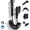 Black, variant on 1-In-2-Handheld Out Dual Control Valve Bidet Sprayer for Toilet, Premium Handheld Bidet Sprayer for Toilet with Adjustable Pressure Valves for Toilet - Adjustable Water Pressure (Silver)