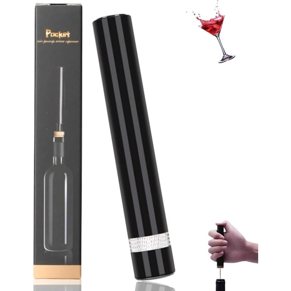 Wine Opener, Portable Air Pressure Needle Type Wine Bottle Opener for Travel, Home & Party, Pocket Size Corkscrew(RL Silvery 1 PC)