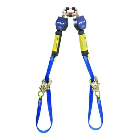 Self Retracting Web - DBI/SALA 9' Nano-Lok Tie-Back Self-Retracting Nylon Web Lifeline With WRAPABAX Gated Snap Hook And Quick Connector