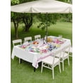 thumbnail image 3 of Outdoor Tablecloth with Umbrella Hole and Zipper, Happy Eatser Rectangle Table Cloth 54x80 Inch Waterproof Tablecloth, Spring Flowers Colorful Eggs Pastoral Butterfly Picnic Table Cover for Patio, 3 of 7