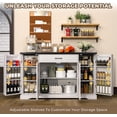 thumbnail image 6 of HAUXITIO White Buffet Cabinet with Drawer & Adjustable Shelves, Modern Coffee Bar Station for Kitchen, Pantry Storage Sideboard, 6 of 7