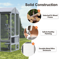 thumbnail image 6 of TIMHAKA 72” Catio Outdoor Cat Enclosure, Large Cat Catio for Multiple Cats, Outdoor Cats Enclosure with Waterproof Cover, Gray, 6 of 7