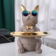 thumbnail image 3 of Estatua de resina Sunnimix Bulldog titular de llaves caramelo, 3 of 8