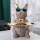 thumbnail image 3 of Estatua de resina Sunnimix Bulldog titular de llaves caramelo, 3 of 8