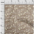 thumbnail image 2 of oneOone Cotton Cambric Brown Fabric Text Craft Projects Decor Fabric Printed By The Yard 42 Inch Wide, 2 of 5