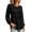 Black, variant on Women Ruffle Trim Round Neck Long Elastic Cuff Sleeve Tiered Fringe Detail Relaxed Fit Swing Tunic Warm Season Casual Everyday Layering Top Assorted Tone Selection Option (Purple,S)