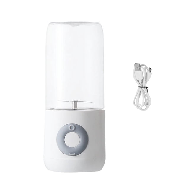Exprimidor de frutas, extractor de jugo de mano inalámbrico de 400 ml, exprimidor de cocina eléctrico recargable, color blanco Vogacara HA006146-01
