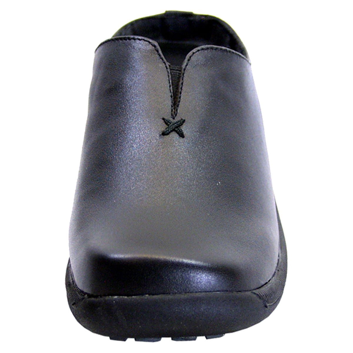 24 HOUR COMFORT Isabella Wide Width Professional Sleek Clog BLACK 5