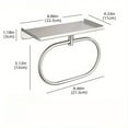 thumbnail image 3 of Self Towel Ring with Shelf - Stainless Steel Modern Hand Towel Holder for Bathroom - No Drilling Required Towel Rack Hanger, 3 of 4