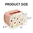 thumbnail image 3 of ZDM Tissue Box Cover Square, Refined Cute ABS Material with Magnetic Bottom, 7''(L) x 4.7''(W) x 5.1''(H) Tissue Dispenser Box Holder for Dresser Bathroom, Home, Night Stands, Office (Pink), 3 of 9