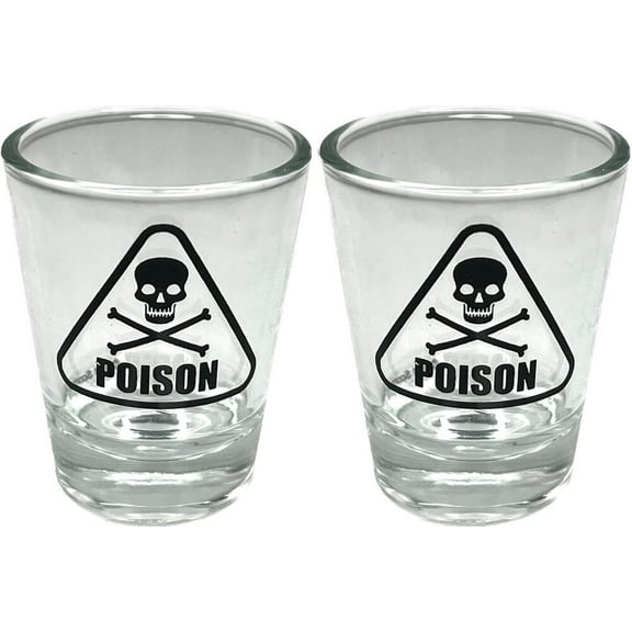 Poison - 2oz Novelty Shot Glass - 2 Piece Set