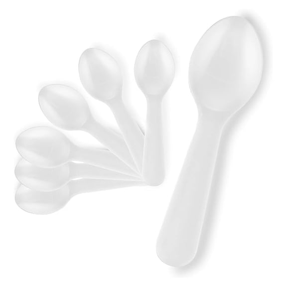 1000 Count 3-Inch Plastic Mini Taster Spoons - Perfect for Sampling, Desserts, and Parties, Disposable and Durable Utensils
