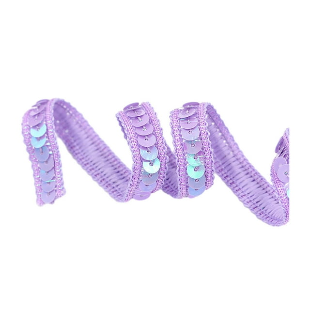 relayinert Handmade Sequined Band Addition To Hair Accessories Collection Sequined Dress Ribbon Sequined Belt pale purple