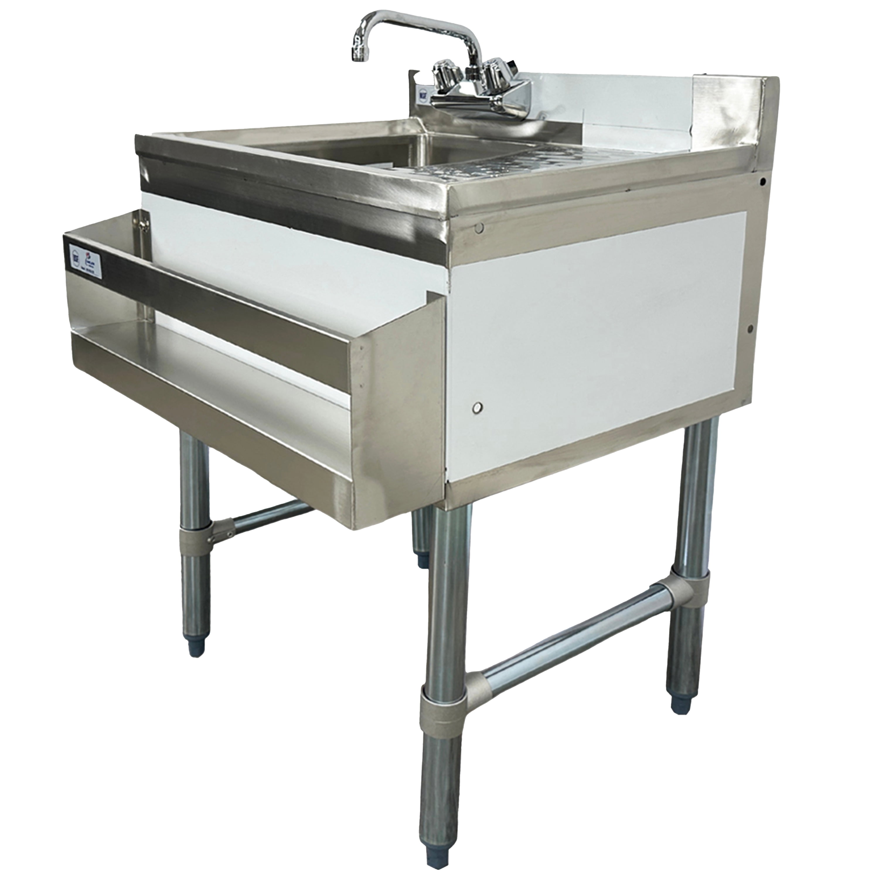 NSF Utility Sink,24''x23''x33'' Free Standing Kitchen Sink, Compartment Bar Sink with Faucet