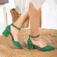 thumbnail image 2 of Marcelle - Zapatos de novia de ante verde verde 23 CM, 2 of 4