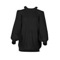 thumbnail image 5 of AXXD Womens Shirts Black Basic Summer 2024 Trendy Color Long Sleeve Pullove Shirt Sweater Tops, 5 of 6