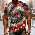 thumbnail image 4 of JAJAHO Men's Short Sleeve T Shirt Tie Dye Crew Neck Comfortable Breathable Graphic Tee Casual Daily Wear Summer Outfits Leisure Tops, 4 of 8