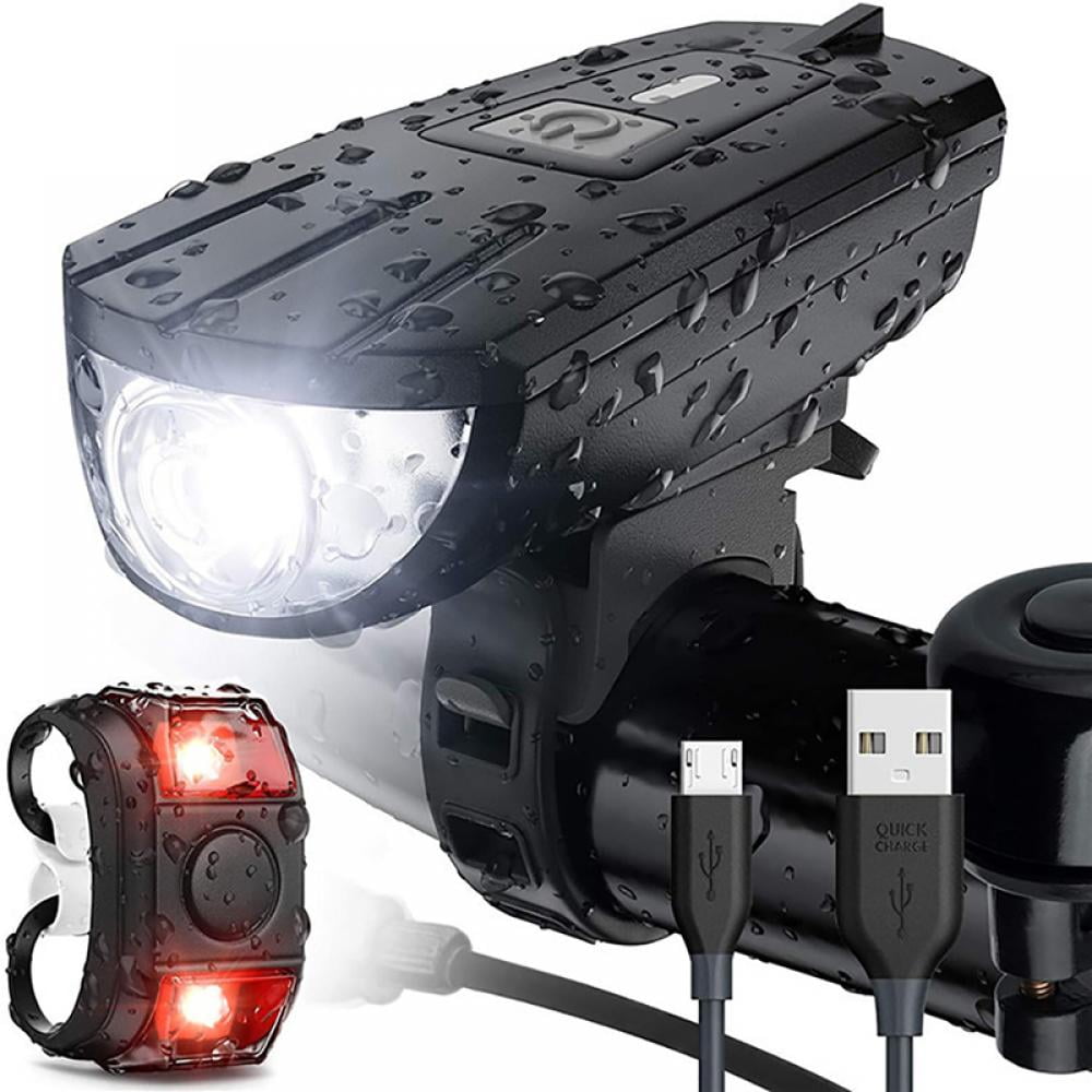 Details about   1 Set Bike Light Rechargeable Durable Cycling Safety Light Headlight Taillight 