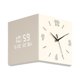 thumbnail image 1 of Reloj de pared de doble cara con pantalla digital, silencioso y silencioso. Blanco lechoso, 1 of 9