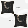 thumbnail image 3 of Fotbe Abstract Starry Sky Moon Pattern Velvet Decorative Throw Pillow Covers with Elegant Piping, Soft Plush Cushion Cover for Sofa, Bed, Car, Office-16"x16", 3 of 8