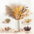 thumbnail image 5 of Lomyolo Fall Decor Autumn Decorations for Home Thanksgiving Table Boho Flowers Orange Pampas Grass Fluffy Dried Flower Bouquet Dry Pampas 17" 64-Pcs, 5 of 6